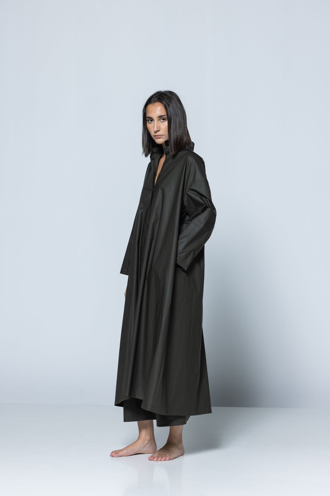 MIIYU KUMO shirt dress green