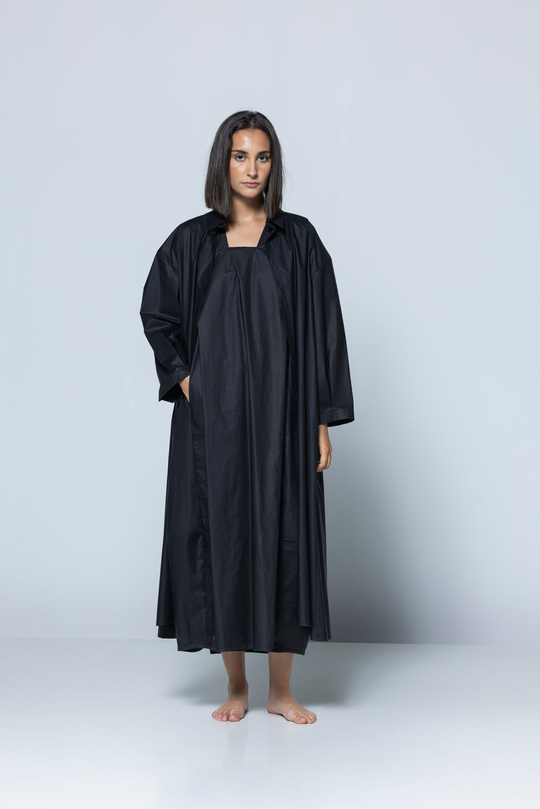 MIIYU KUMO shirt dress black