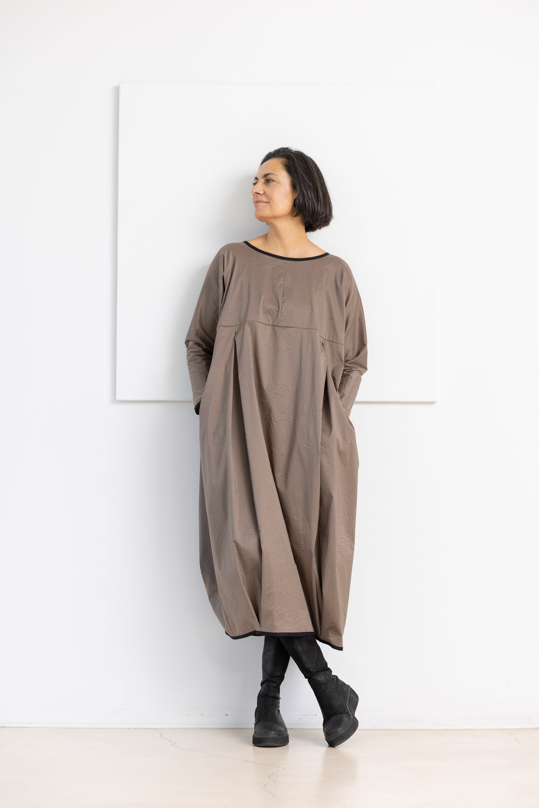 MIIYU Vestido Dolman em tom bronze