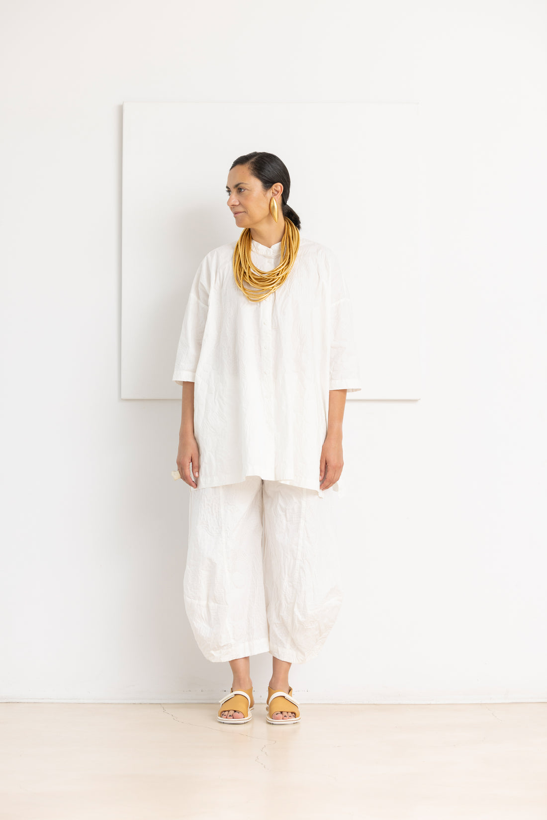 MARIA CALDERARA necklace multi straps gold
