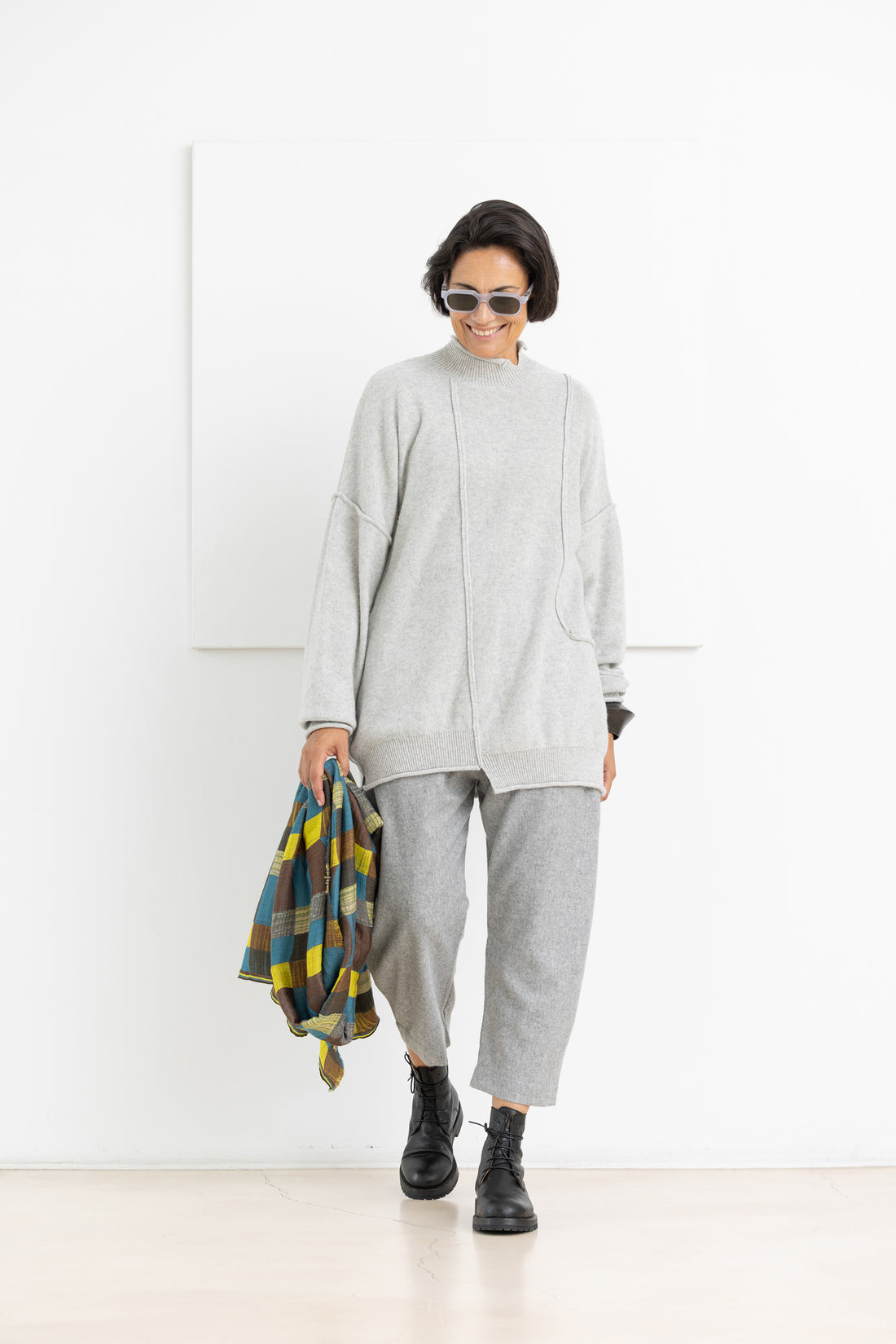 LA VACA LOCA KNITTED TOP C GRAY