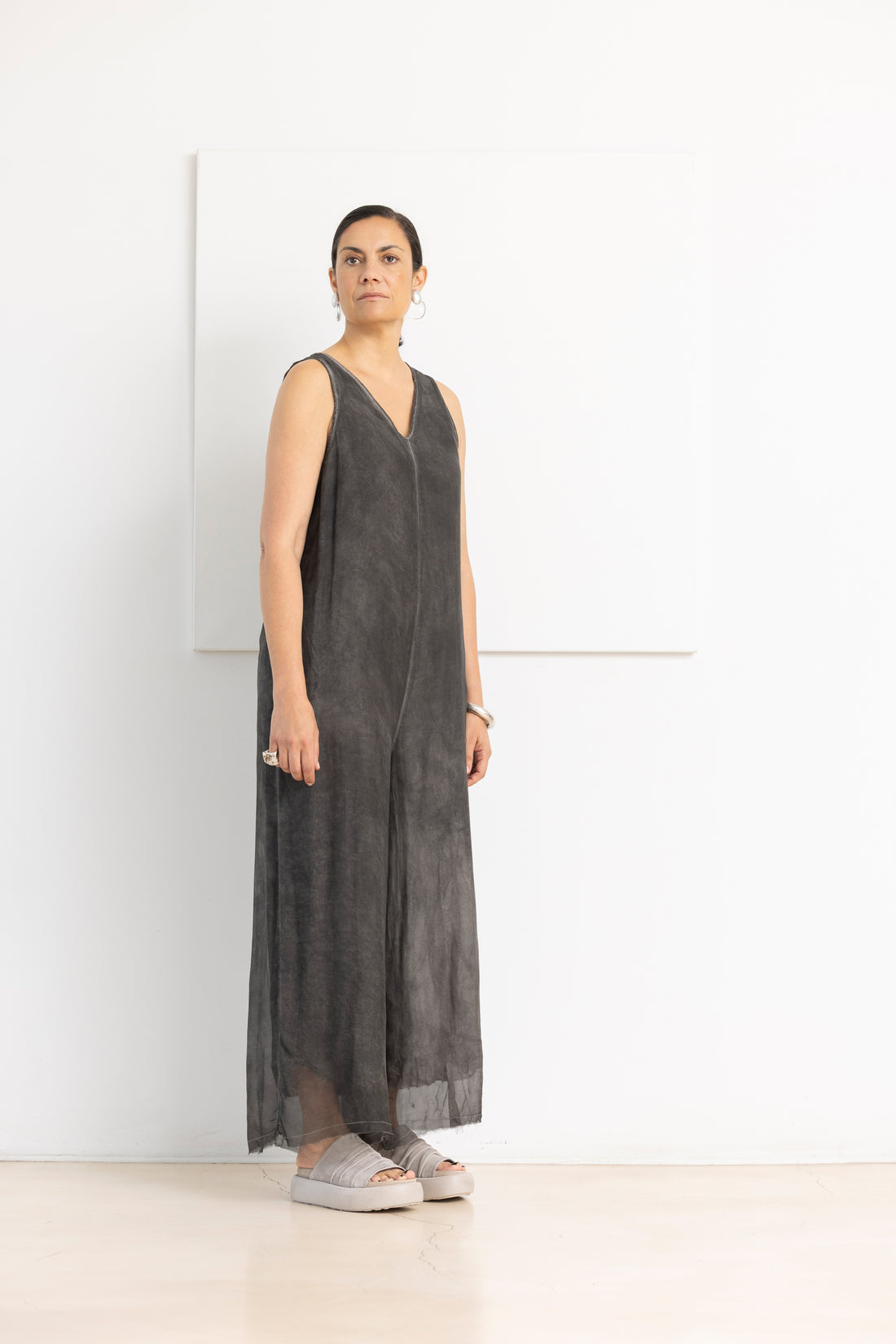 SANCTAMUERTE jumpsuit ash grey