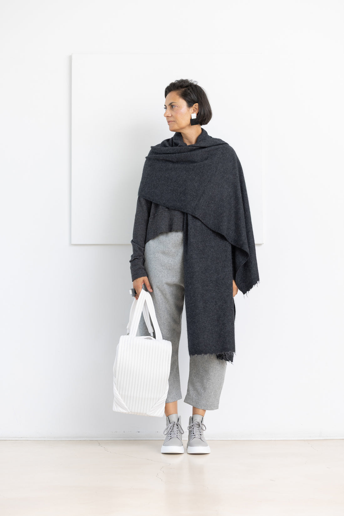 RUNDHOLZ KNITTED SCARF CROW MEL