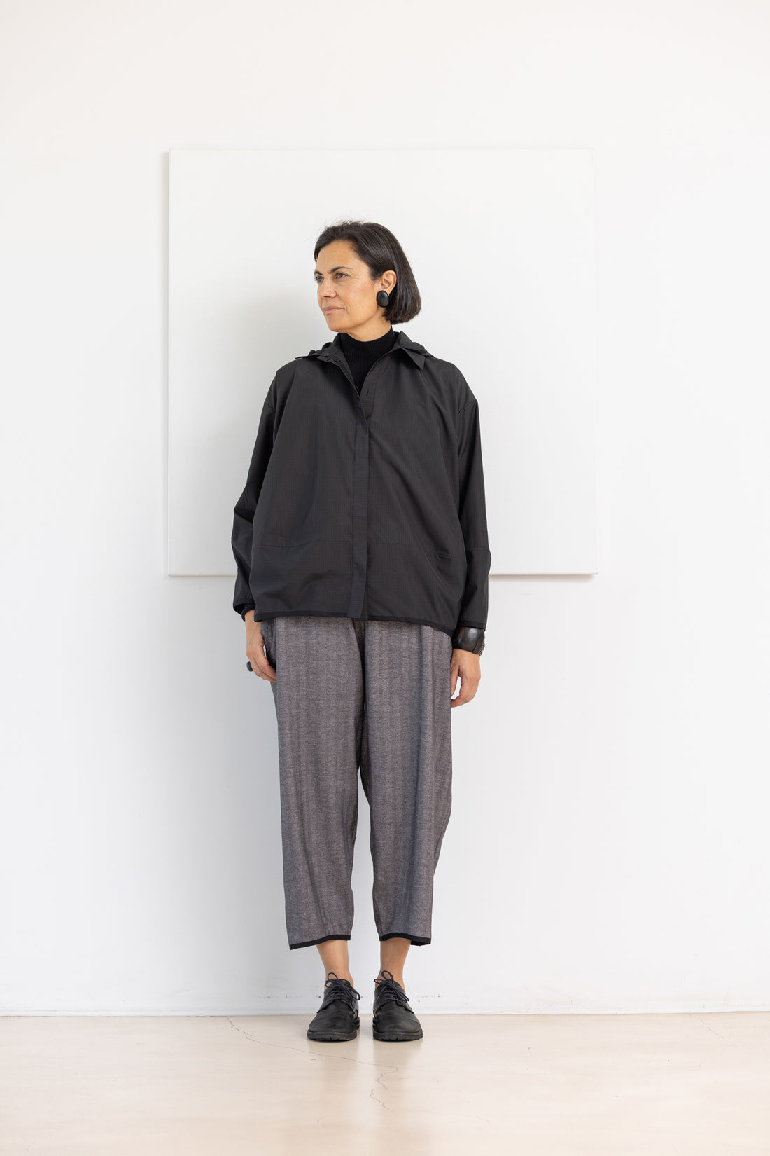 MIIYU MUSHROOM JACKET BLACK