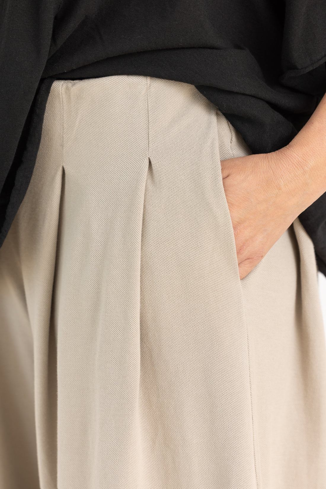 MA ' RY ' YA trousers piqué sable