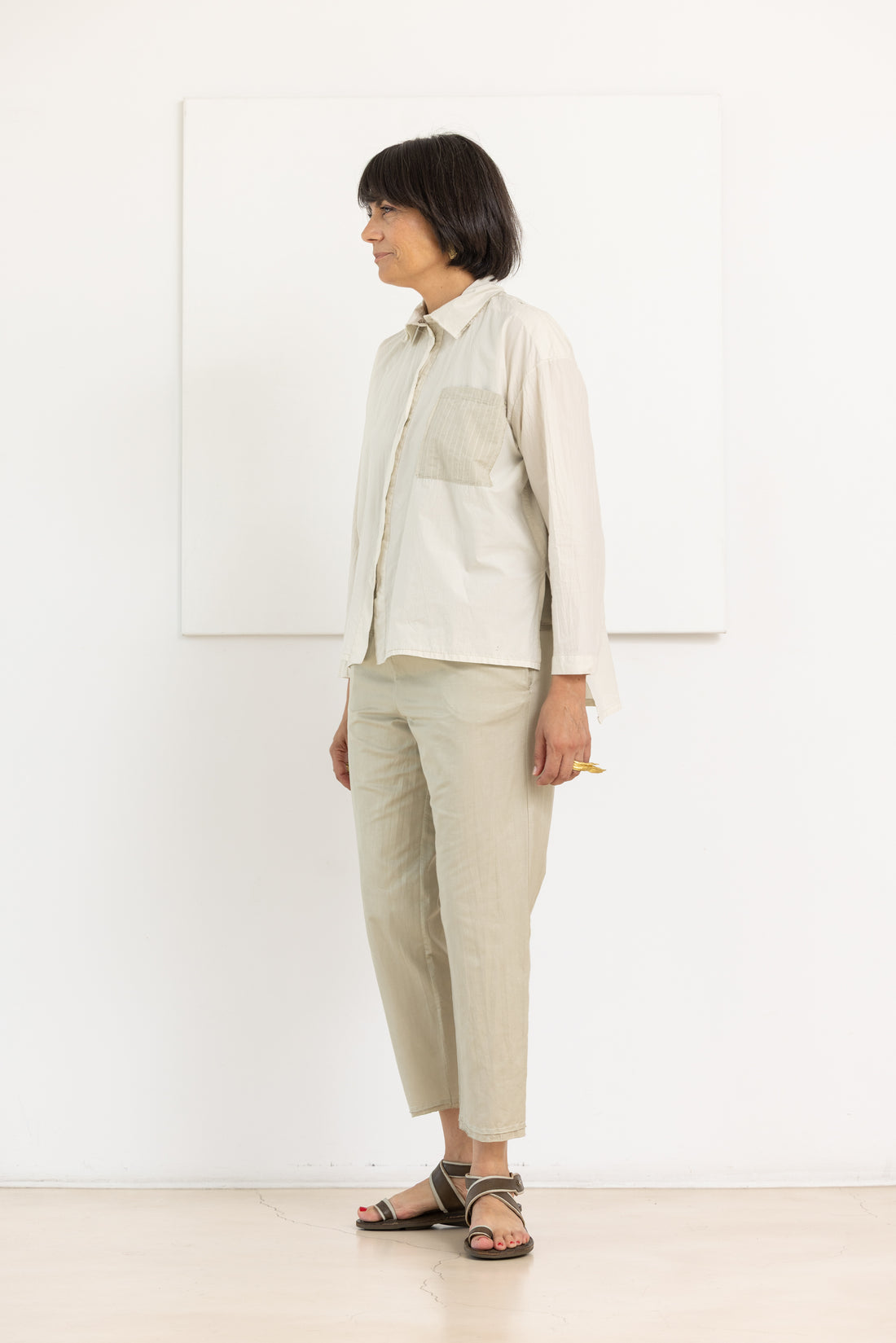 MIIYU long shirt mint grey