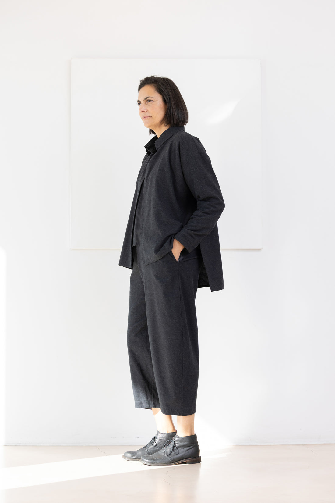 MIIYU LONG SHIRT GRAPHITE