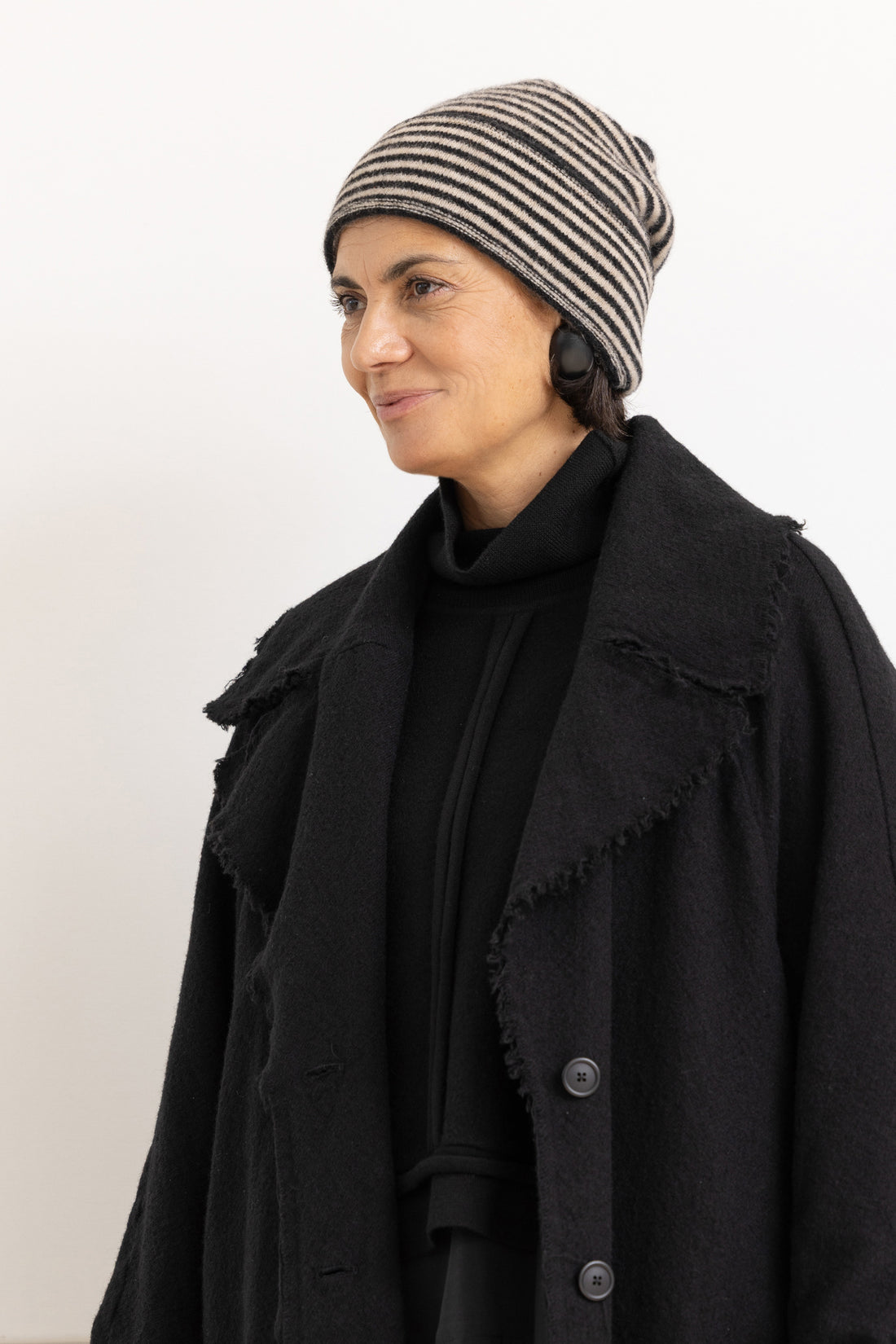 BEANIE BABY ALPACA KNIT STRIPE VANILLA