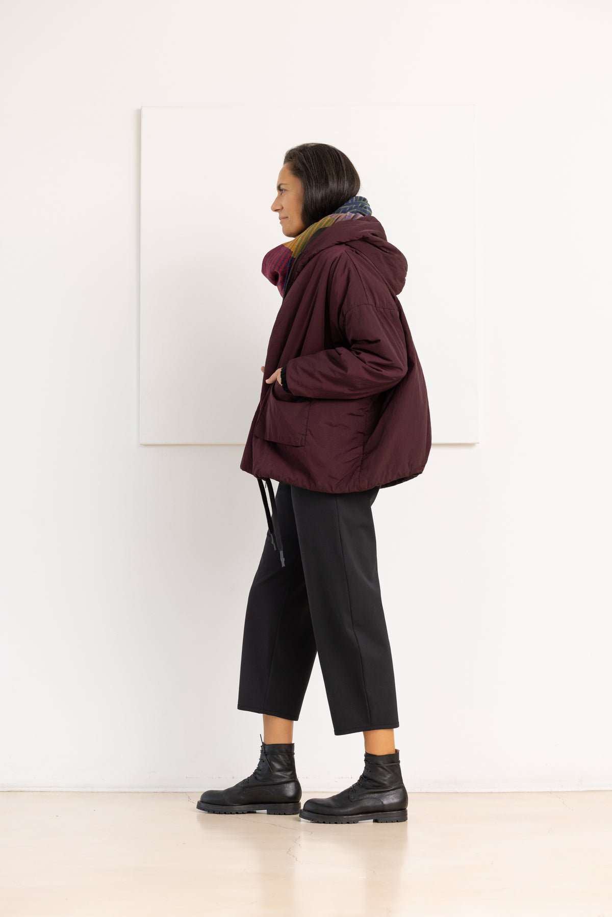 KIMONORAIN chaqueta bomber morado y negro – imagen 3