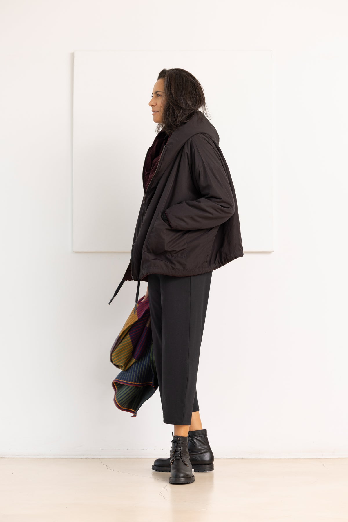 KIMONORAIN chaqueta bomber morado y negro – imagen 5
