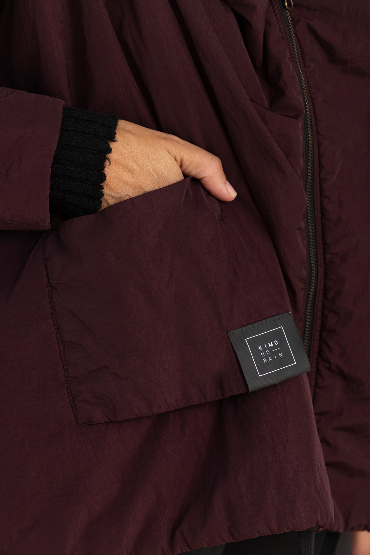 KIMONORAIN chaqueta bomber morado y negro – imagen 9