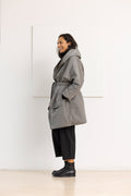 KIMONORAIN Abrigo reversible gris y negro – imagen 4