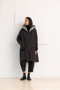 KIMONORAIN Abrigo reversible gris y negro – imagen 8