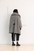 KIMONORAIN Abrigo reversible gris y negro – imagen 7