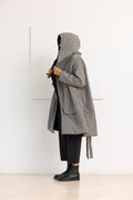 KIMONORAIN Abrigo reversible gris y negro – imagen 6