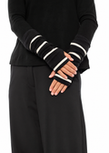 MAMA B Cotto gloves black stripes