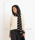 MAMA B segovia scarf black stripes – image 2