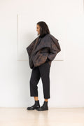 SANCTAMUERTE Chaqueta corta moteada marrone y gris – imagen 6