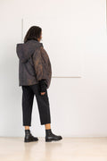 SANCTAMUERTE Chaqueta corta moteada marrone y gris – imagen 3