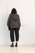 SANCTAMUERTE Chaqueta corta moteada marrone y gris – imagen 4