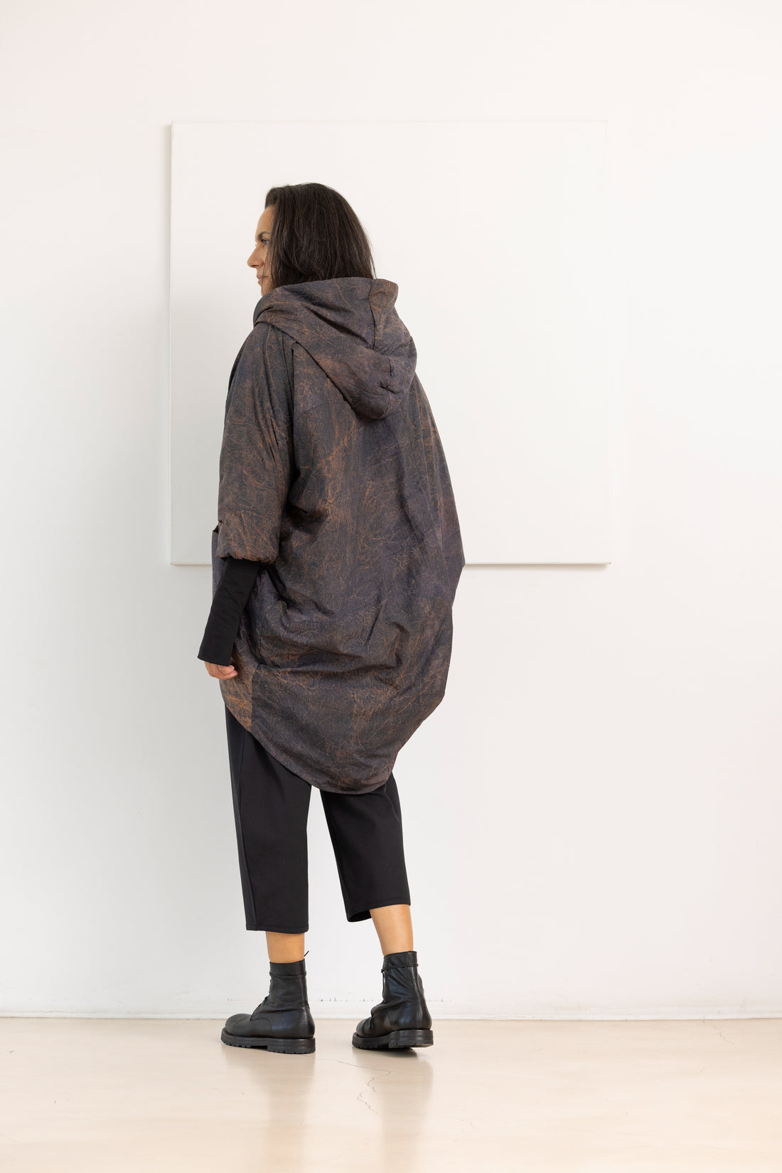 SANCTAMUERTE Chaqueta moteada marrone y gris