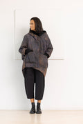 SANCTAMUERTE Chaqueta moteada marrone y gris