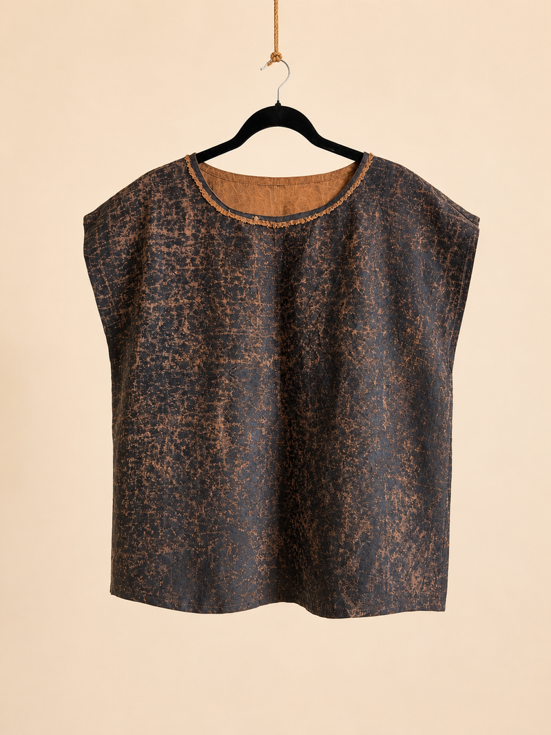 NOIR top selvedge neck