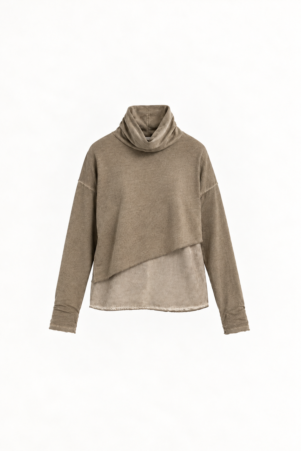SANCTAMUERTE Top beige grisáceo