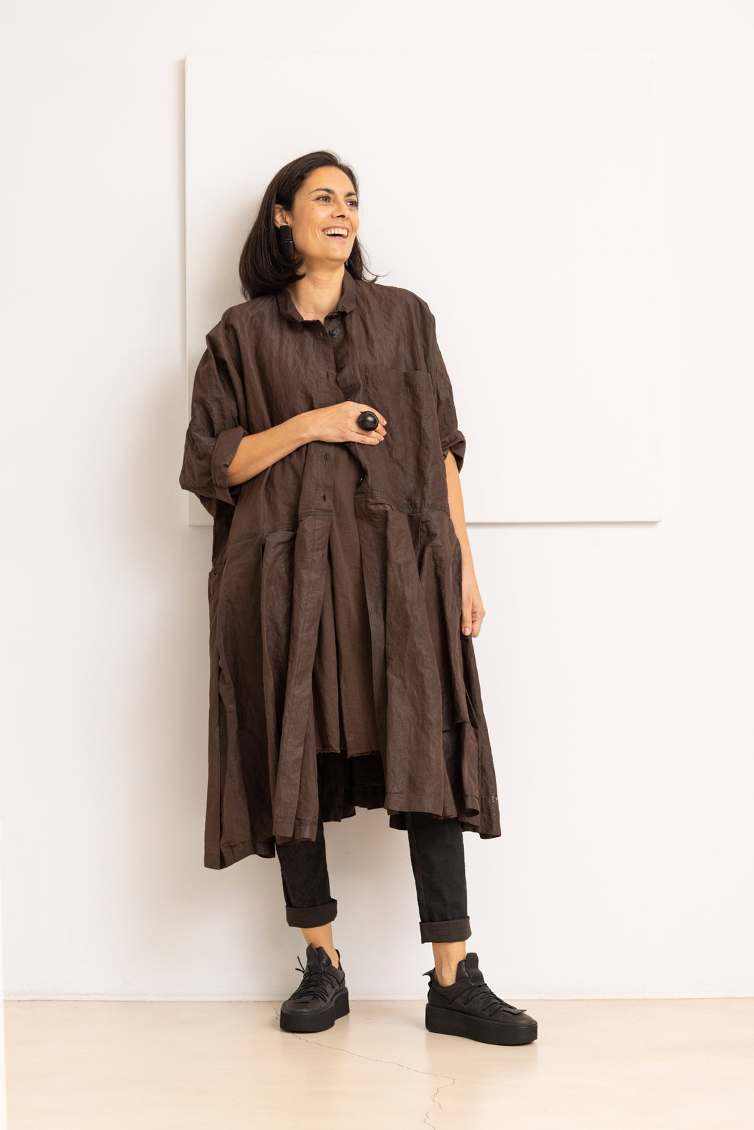 RUNDHOLZ DIP COAT PLEATED