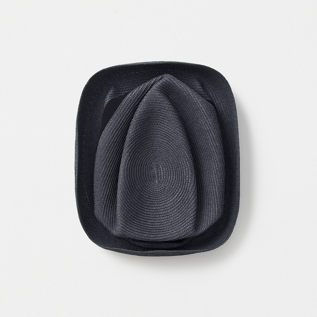 MATURE BOXED HAT CHARCOAL BLACK