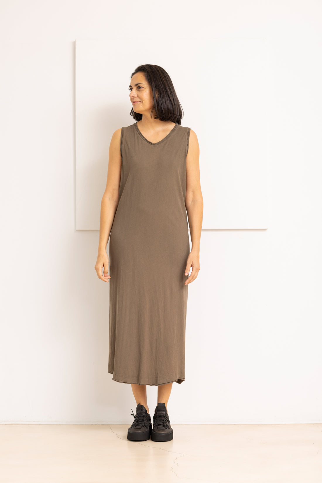 RUNDHOLZ DIP DRESS LAVA