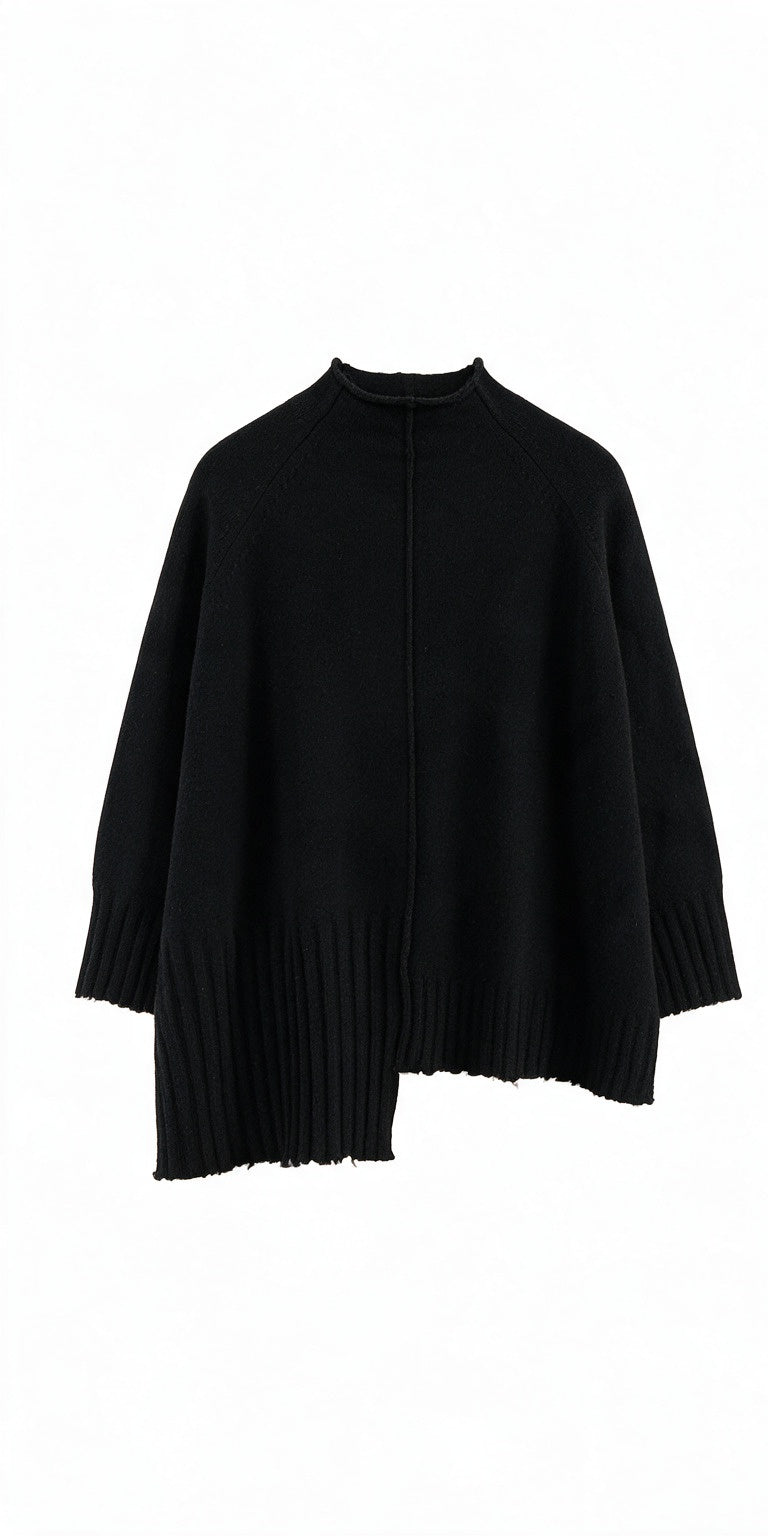 SERIE NUMERICA Camisola de malha preta