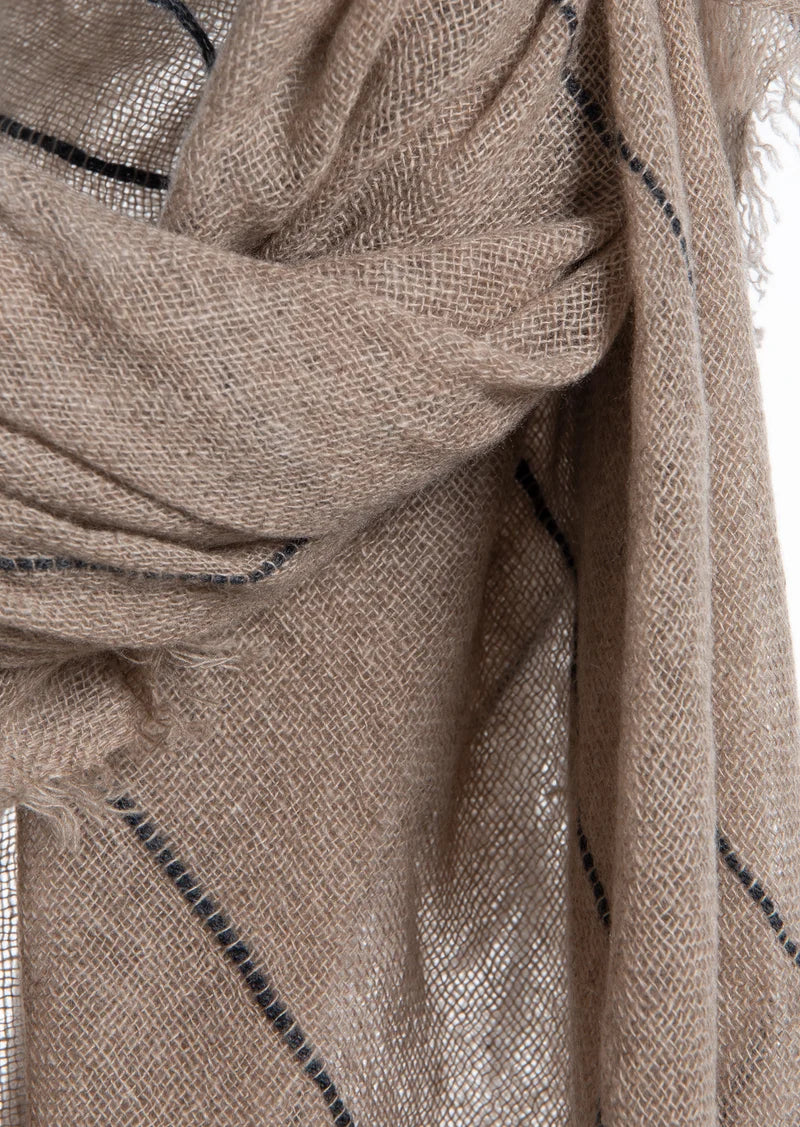 MIRROR IN THE SKY scarf soho baby coffee&charcoal