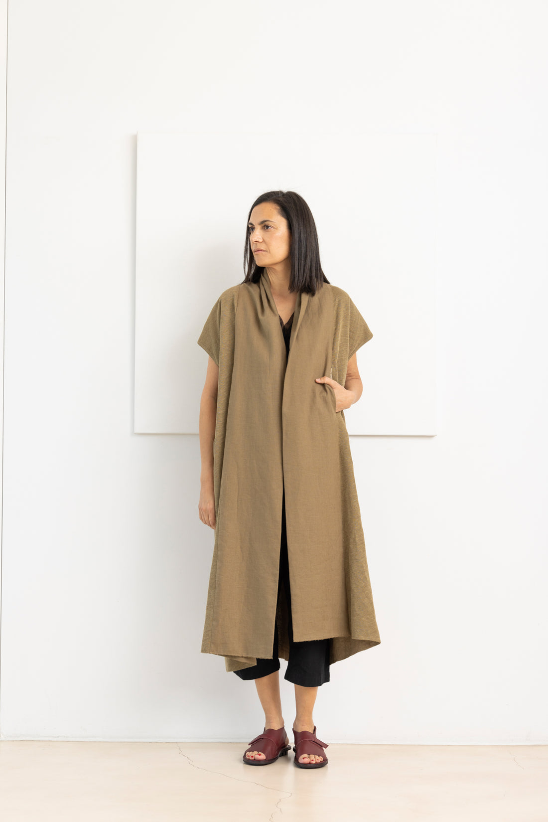 MIIYU LONG JACKET LINEN