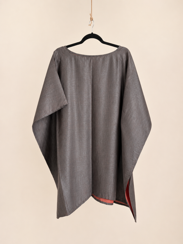 NOIR Túnica Poncho vermelha