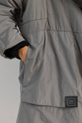 KIMONORAIN Abrigo reversible gris y negro – imagen 11