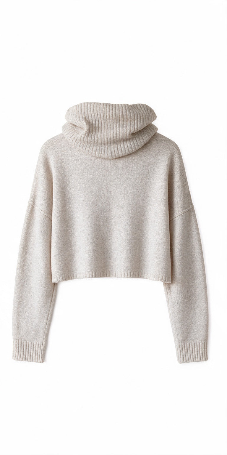 STUDIO B3 camisola de malha branco-creme – imagem 2