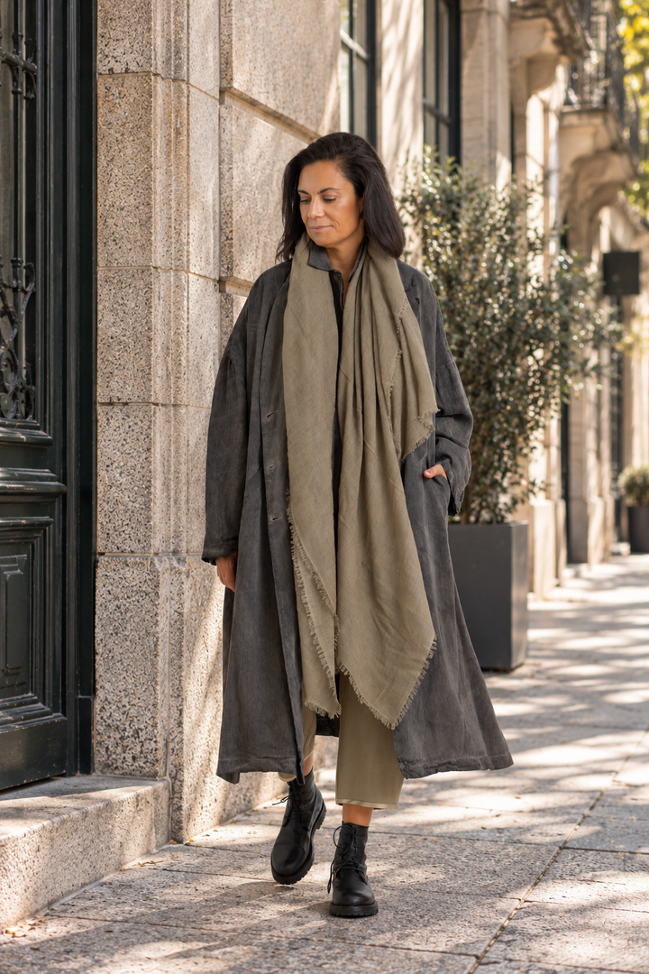 RUNDHOLZ Coat stripe ginger