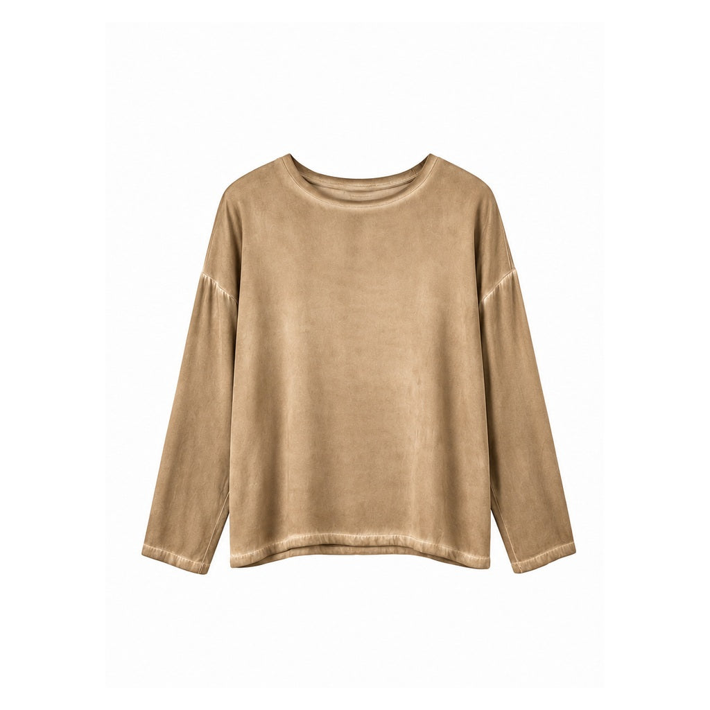 SANCTAMUERTE Top âmbar dourado