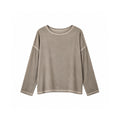 SANCTAMUERTE Top beige grisáceo